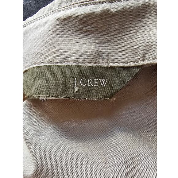 J. Crew Long Sleeve Full Zip‎ Windbreaker Jacket Women Size S Beige Lightweight - Picture 5 of 6